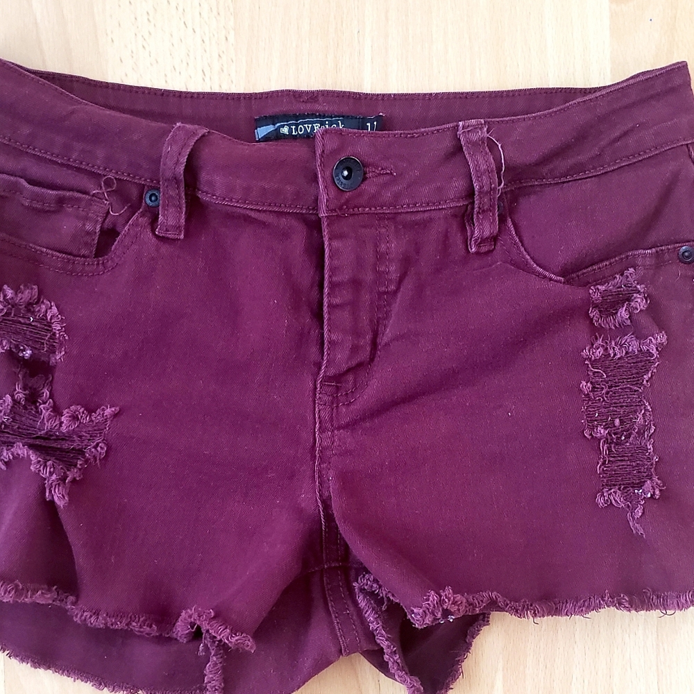 Hot Topic Lovesick Cut Off Shorts